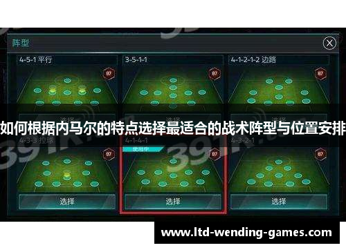 如何根据内马尔的特点选择最适合的战术阵型与位置安排