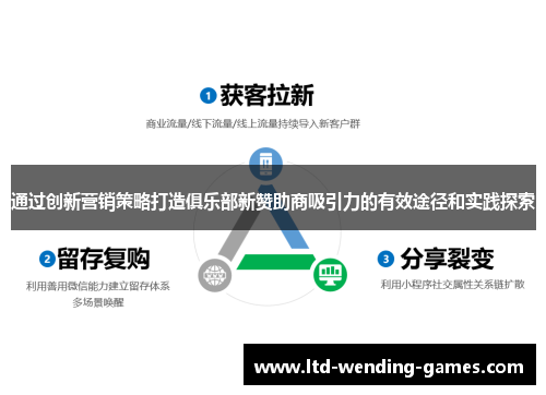 通过创新营销策略打造俱乐部新赞助商吸引力的有效途径和实践探索 通过创新营销策略打造俱乐部新赞助商吸引力的有效途径和实践探索